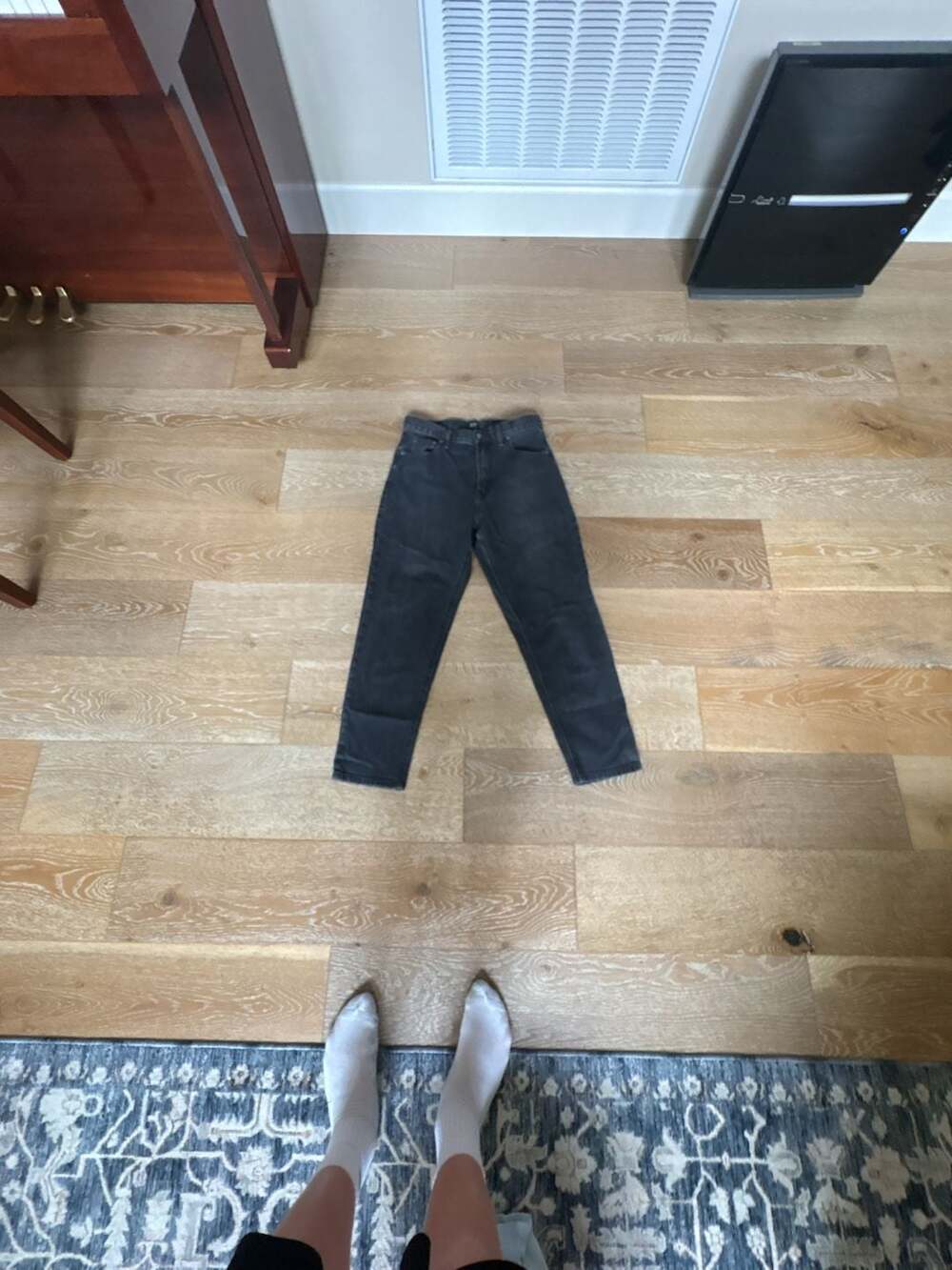 Gap Denim Black High-Rise Slim Mom Jeans